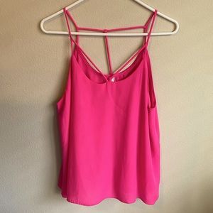 Pink strapy tank top